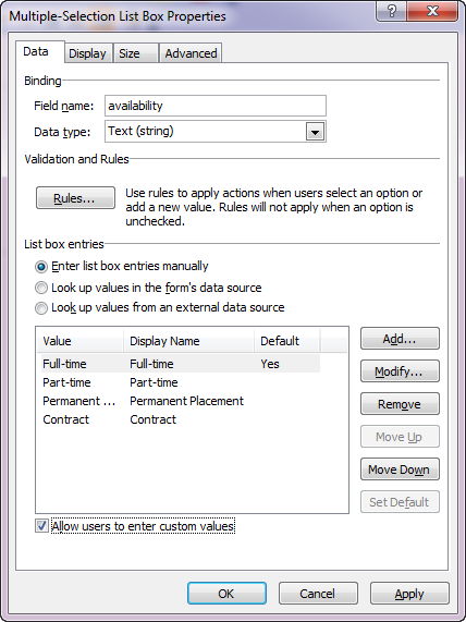 excel for mac 2011 making a named list for a drop down list