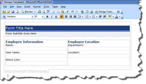 Create a Reusable Template Part in InfoPath 2007 - RedCape Create a Reusable Template Part in InfoPath 2007 - RedCape