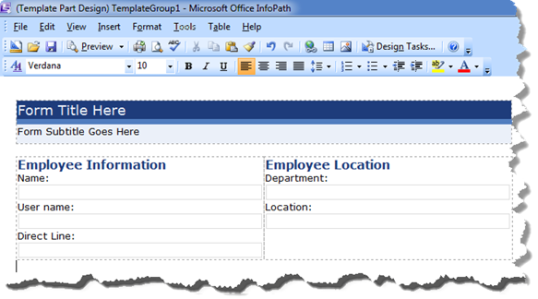 Create a Reusable Template Part in InfoPath 2007 - RedCape Create a Reusable Template Part in InfoPath 2007 - RedCape