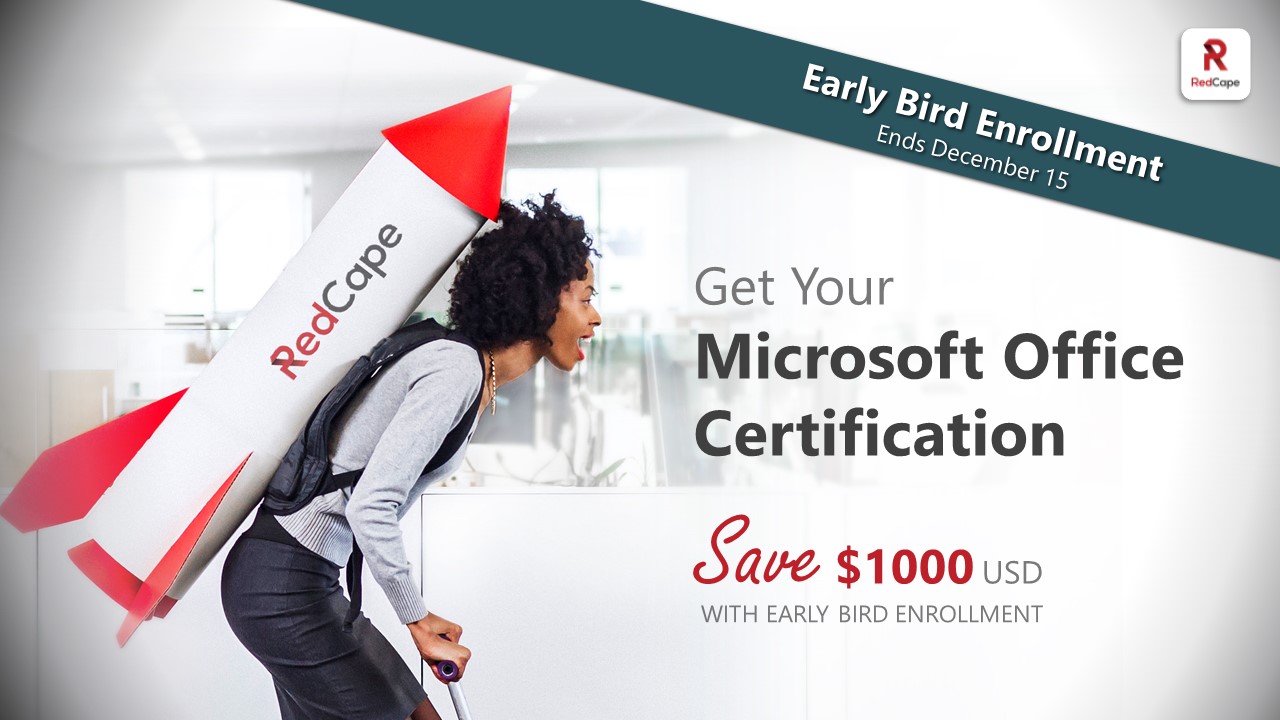 21 MOSCP early bird Woman with RedCape Rocket backpack to get Microsoft certification
